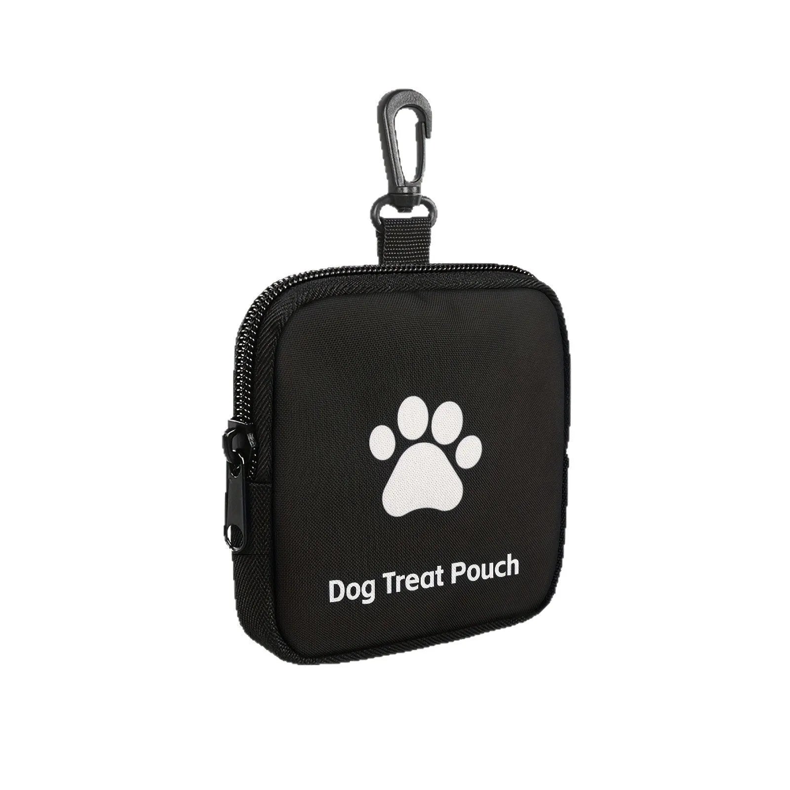 Polyester portable pet snack pack with zipper closure in Oxford fabric, black colour option