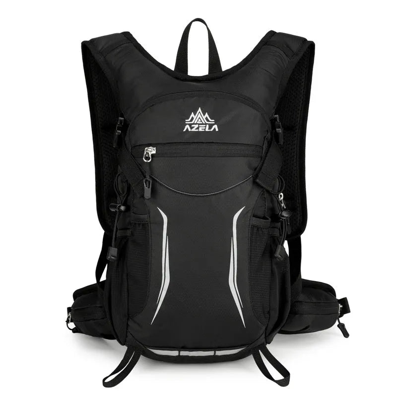 AZELA Lightweight Hydration Backpack with breathable mesh back panel in outdoor setting