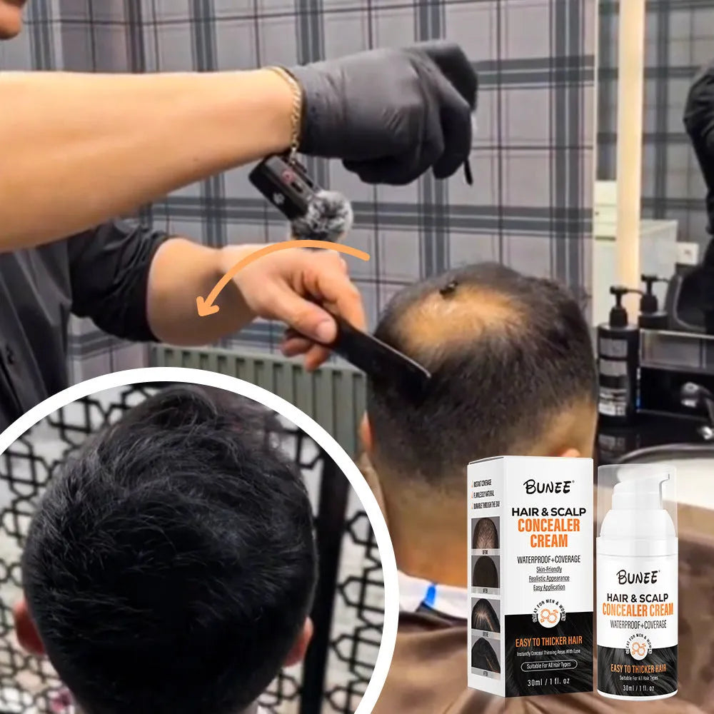 30 ml tube of scalp concealer pomade for covering thinning hair and nourishing the scalp
