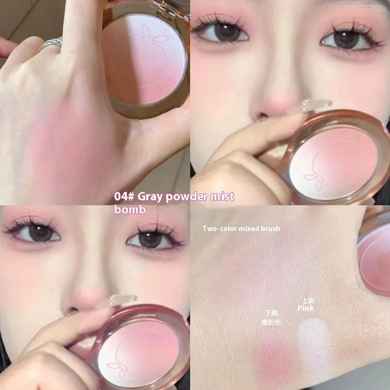 Bubble gradient blush rouge in six natural pseudo plain colour shades for dry skin types