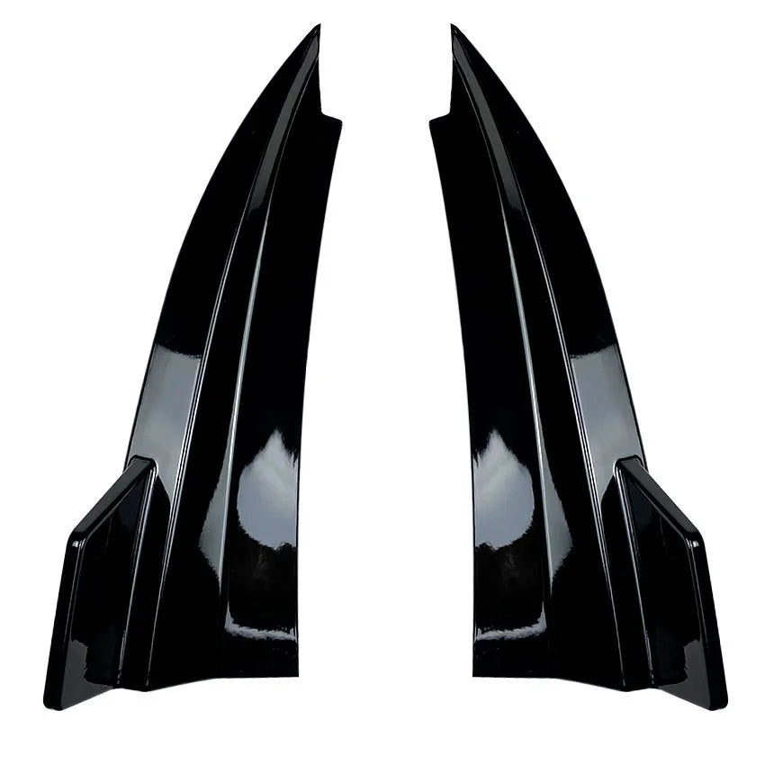 Car rear cornerite protectors in PP plastic with piano black or carbon fibre pattern finishes for bumper protection