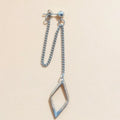 Geometric alloy stud earring in star shape, unisex single piece, ins style