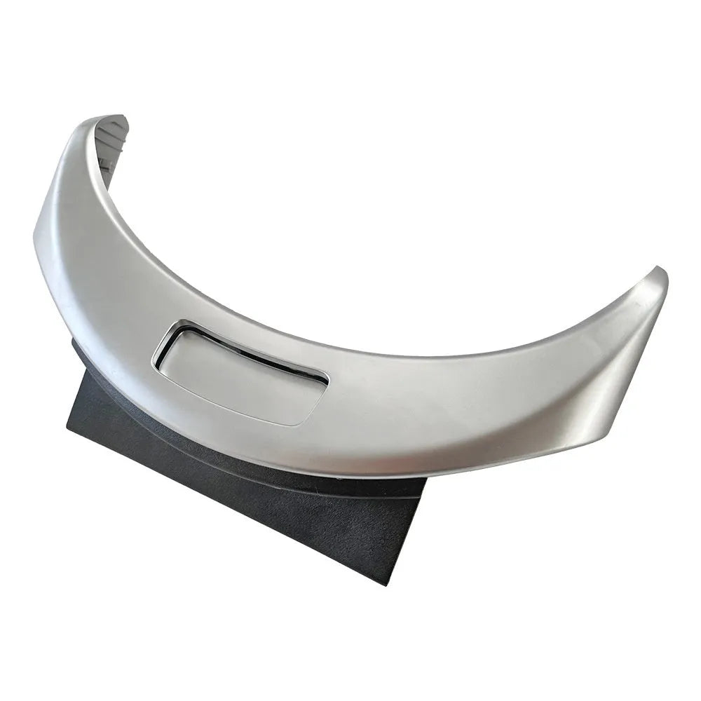 Mercedes C-Class GLC armrest button cover panel in silver, black, and carbon finishes