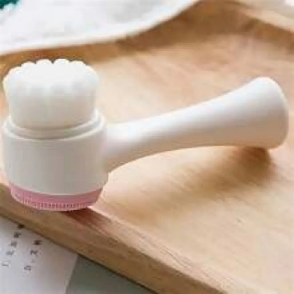 Blue nylon pet paw brush for dogs and cats measuring 13.5 cm long