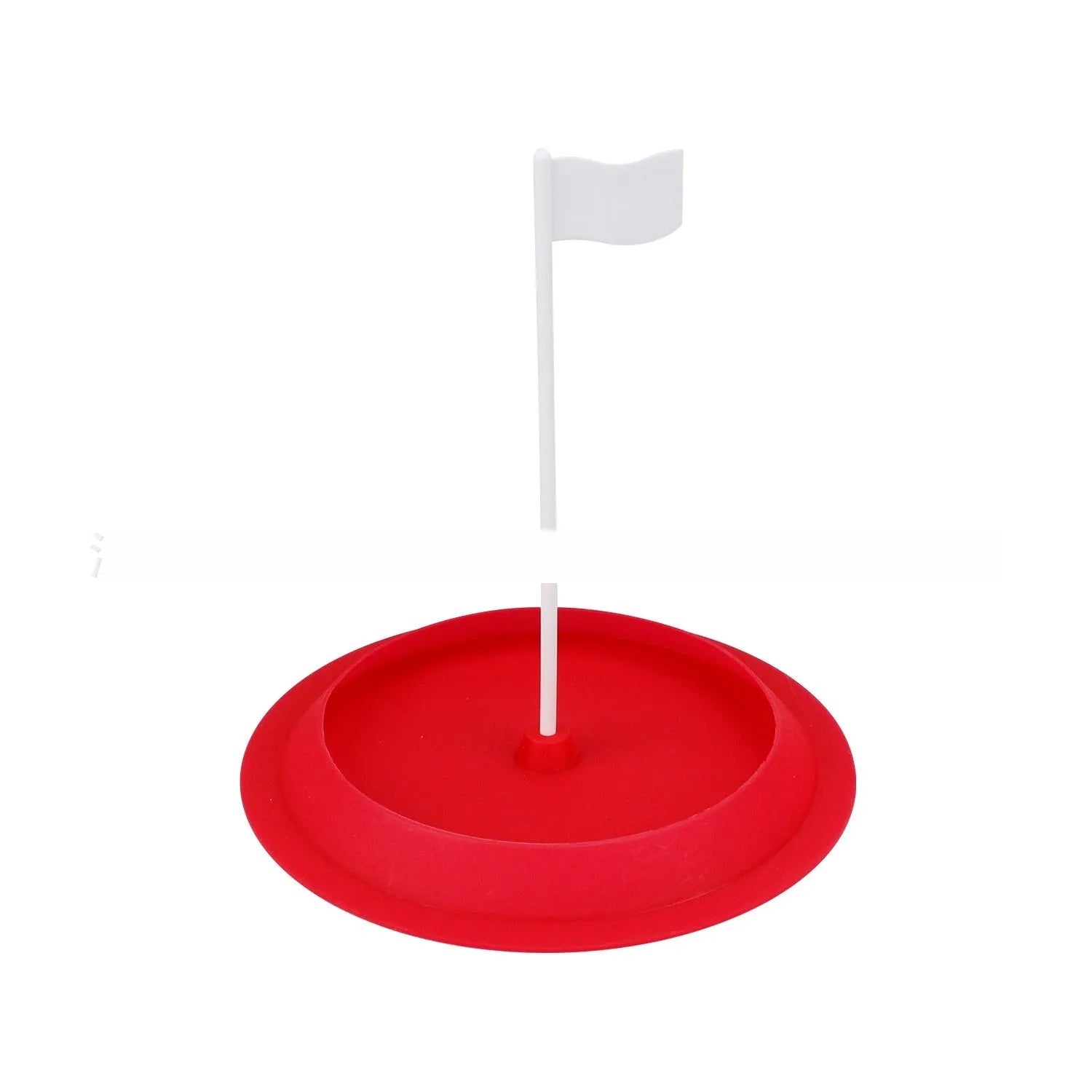 Indoor golf putting practice plate with 16cm diameter hole cup in silicone green material