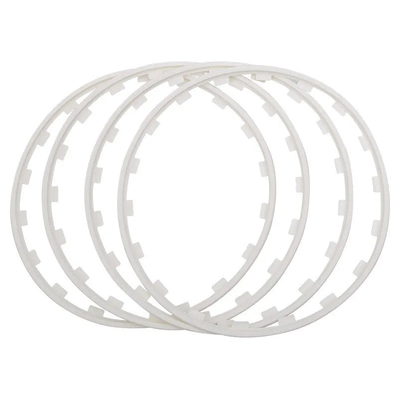 Four nylon wheel hub guard rings in selected colour for alloy wheel protection
