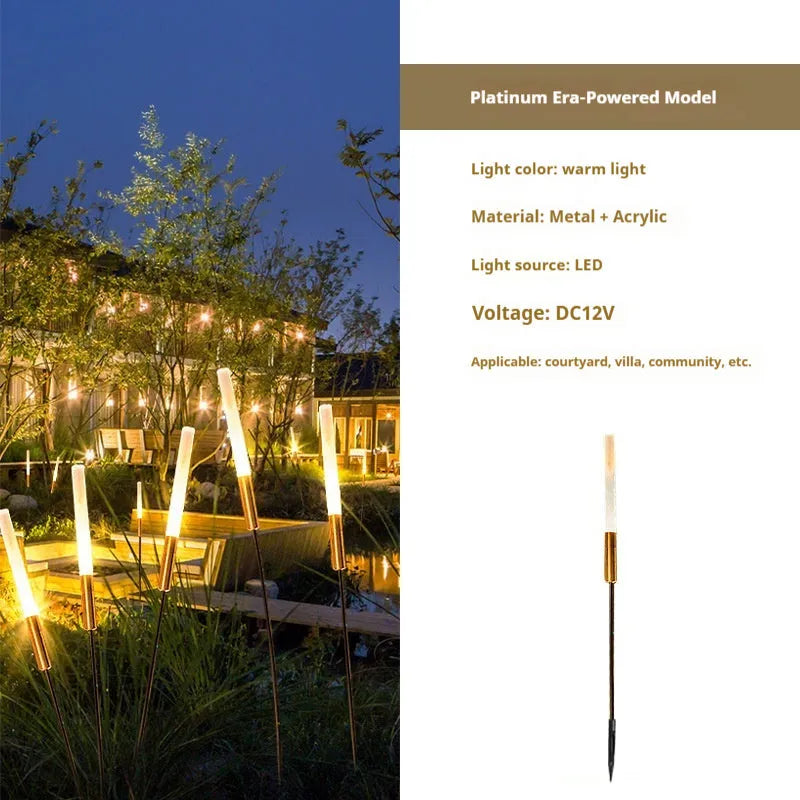 1100mm solar outdoor LED plug lawn lamp with acrylic diffuser for garden pathway lighting