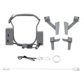 DJI Air 3 parabolic delivery device in dark grey ABS, with tripod feet and USB charging cable