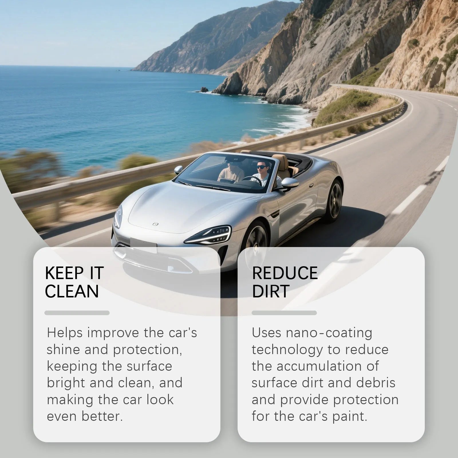 120ml ceramic coating spray protective agent bottle with anti-fading gloss formula.