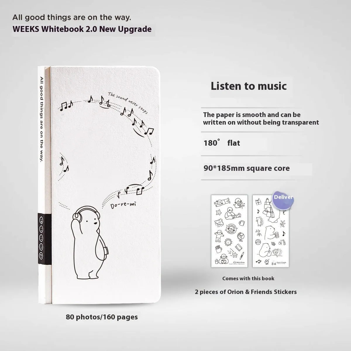 Children's simple plaid journal notebook with paper cover and colourful sticker sheets