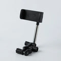 Black car windscreen phone holder with 360-degree rotating arm and soft foam phone contact pads