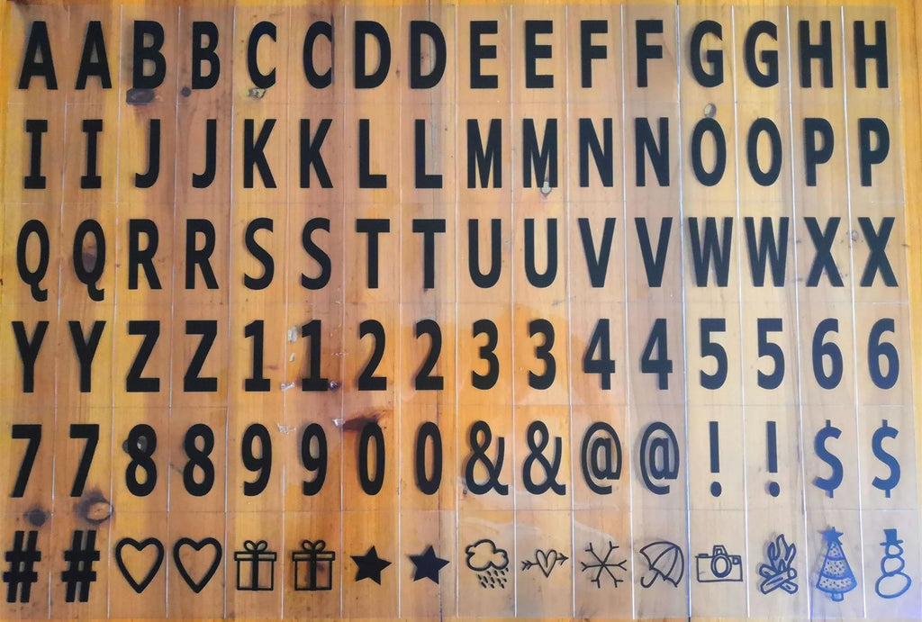 LED letter light box with PVC shell, 300x220mm size, showing custom letter arrangement for decoration