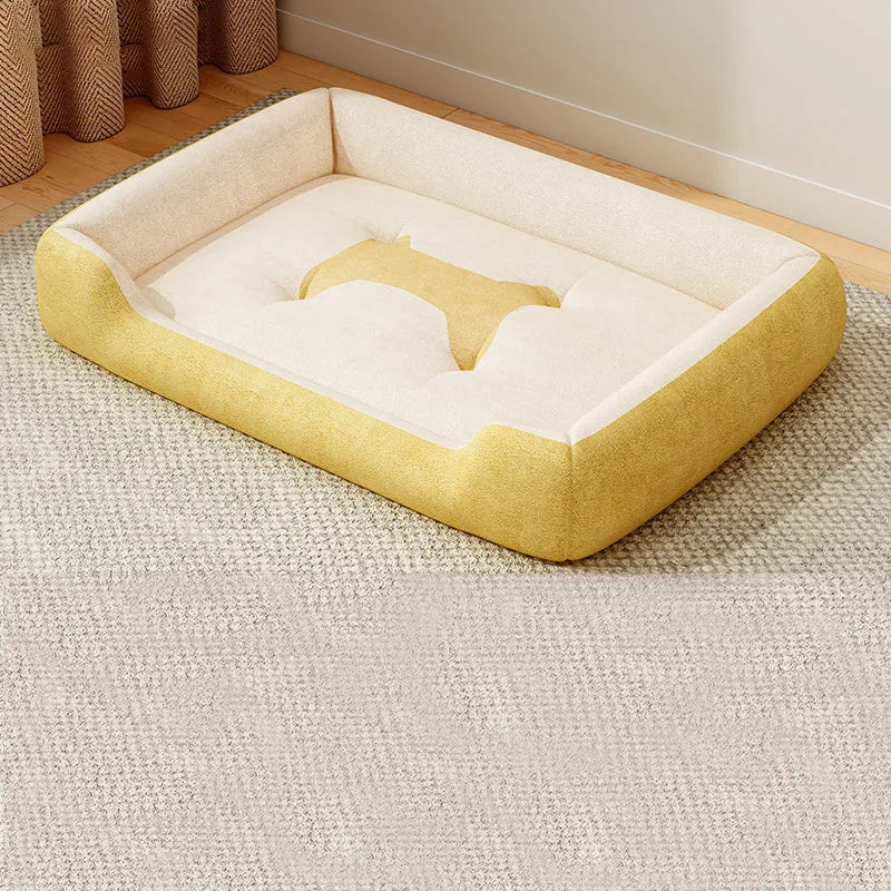 Rectangular pet bed or sofa mat for dogs and cats, shown in multiple sizes and colour options.