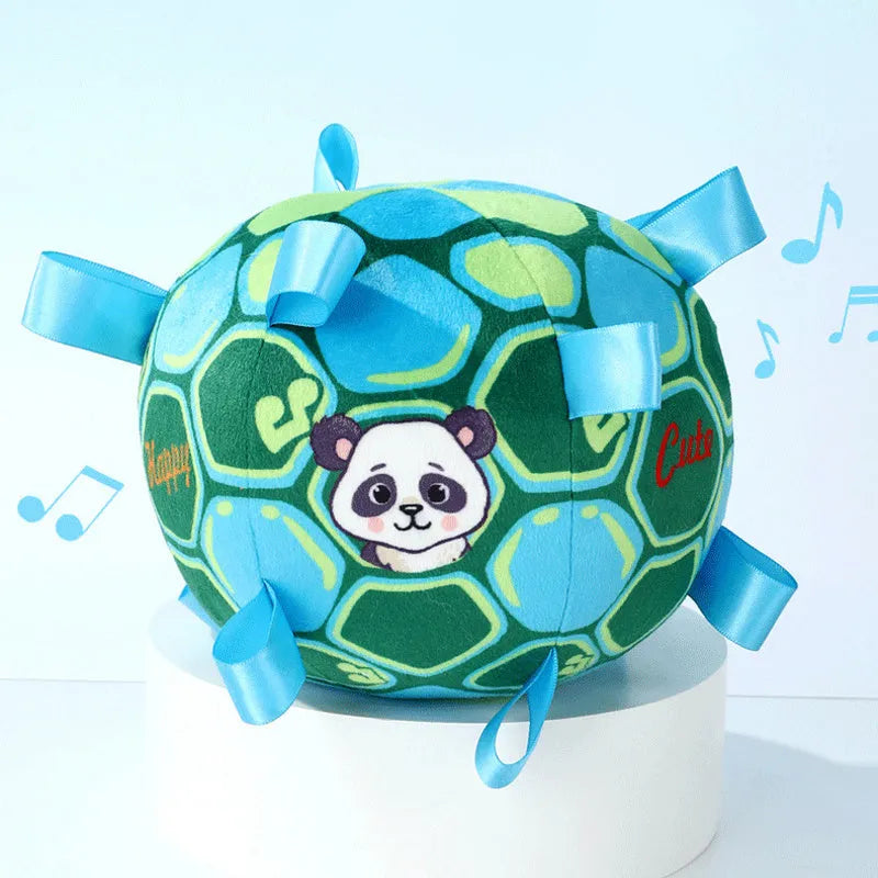 15cm plush ball dog toy with bite resistant handle for aggressive chewers
