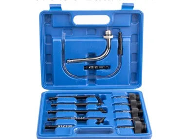 Thirteen-piece automatic transmission oil refuelling tool kit with injector and connectors