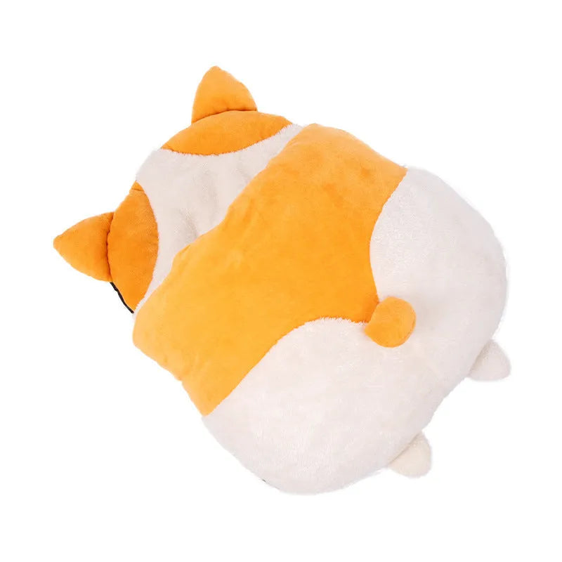 Orange semi-closed cat sleeping bag bed showing soft nest construction and raised edges.