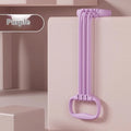 Women's adjustable chest expander with TPE rope in blue, pink, or purple colour options