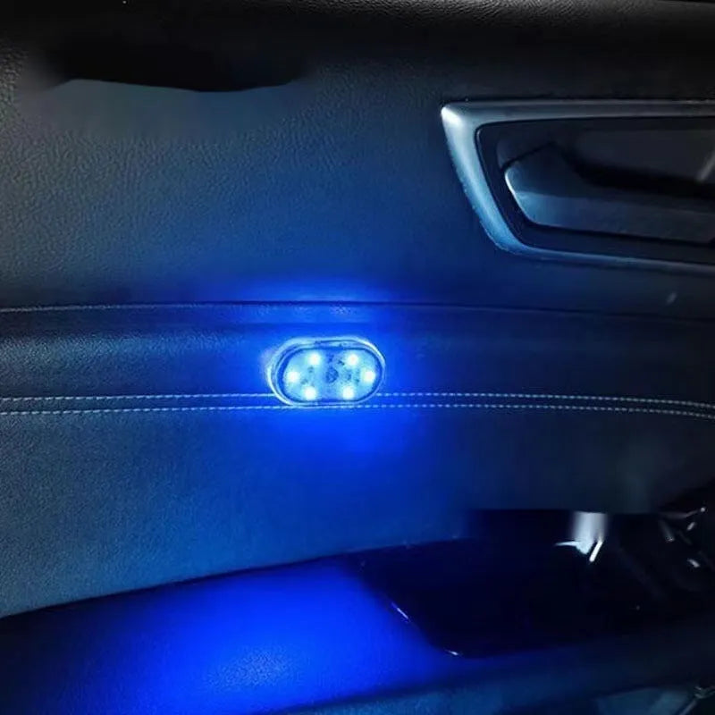 Touch control LED car interior atmosphere lighting unit with multiple colour options