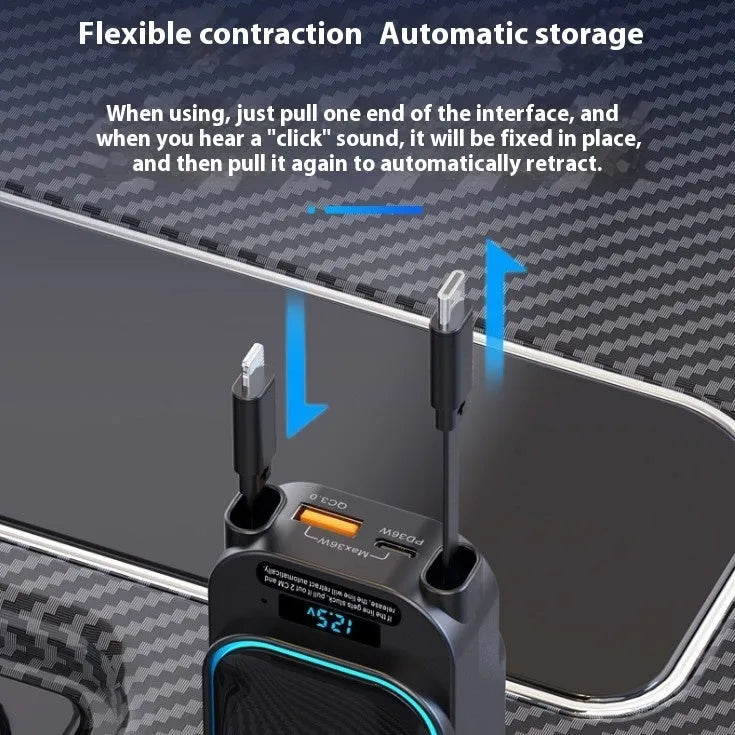 SC07 digital quick charge USB car charger with four ports and Type-C output