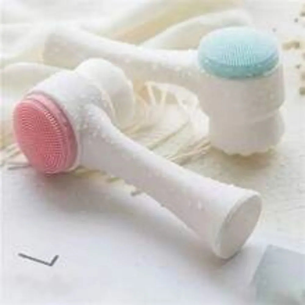 Blue nylon pet paw brush for dogs and cats measuring 13.5 cm long