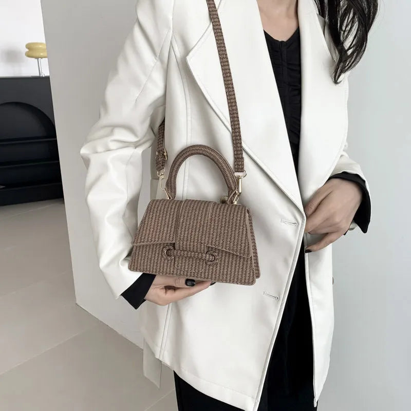Women's PU leather crossbody messenger bag in black with sandwich pocket and sewing line detail