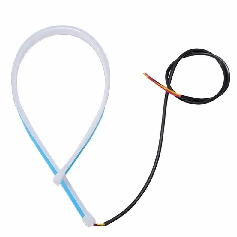 Motorcycle running water steering LED light strip in colour-changing options with 30cm, 45cm, and 60cm lengths