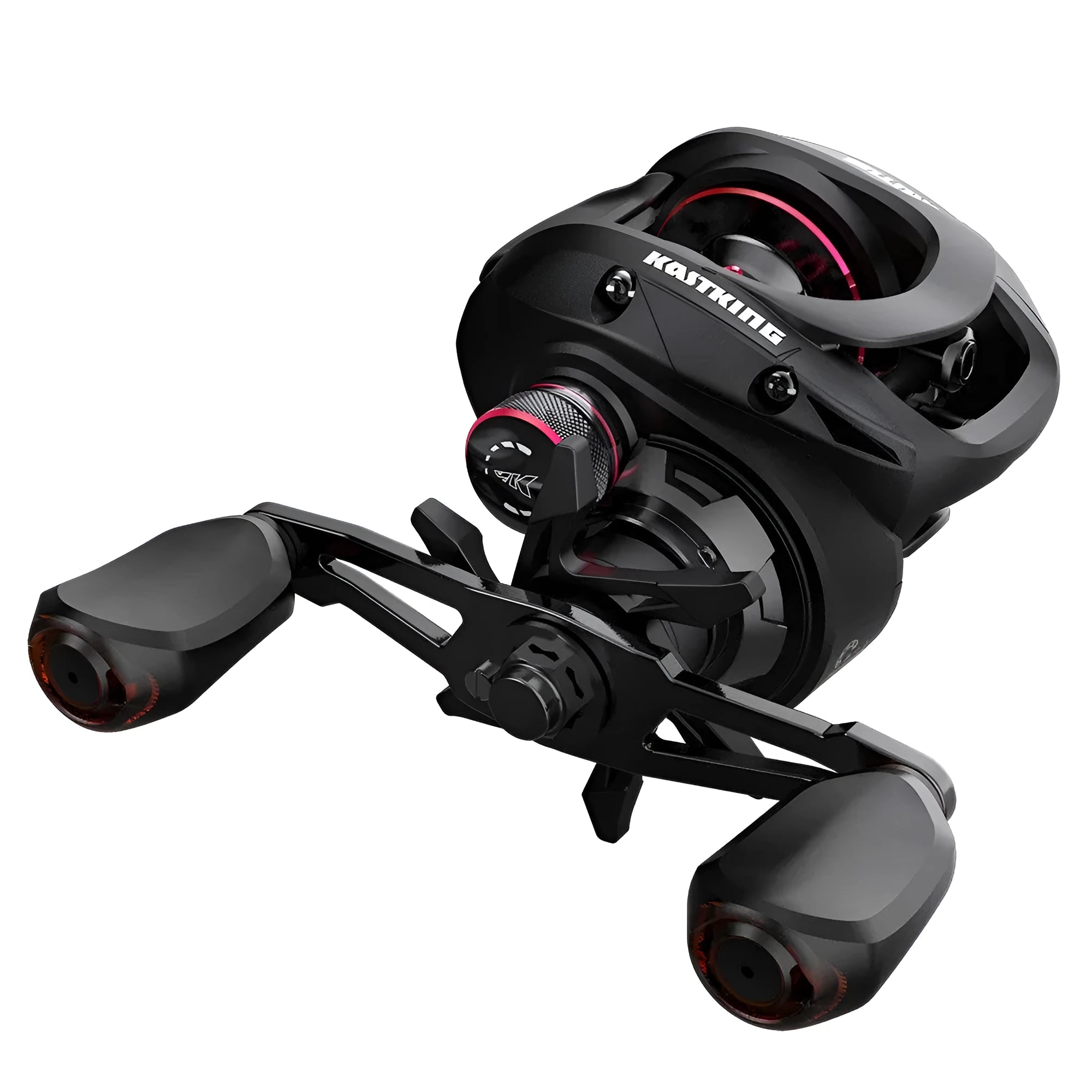 Drip wheel fishing reel showing left and right hand wheel configurations with rocking wheel line mechanism