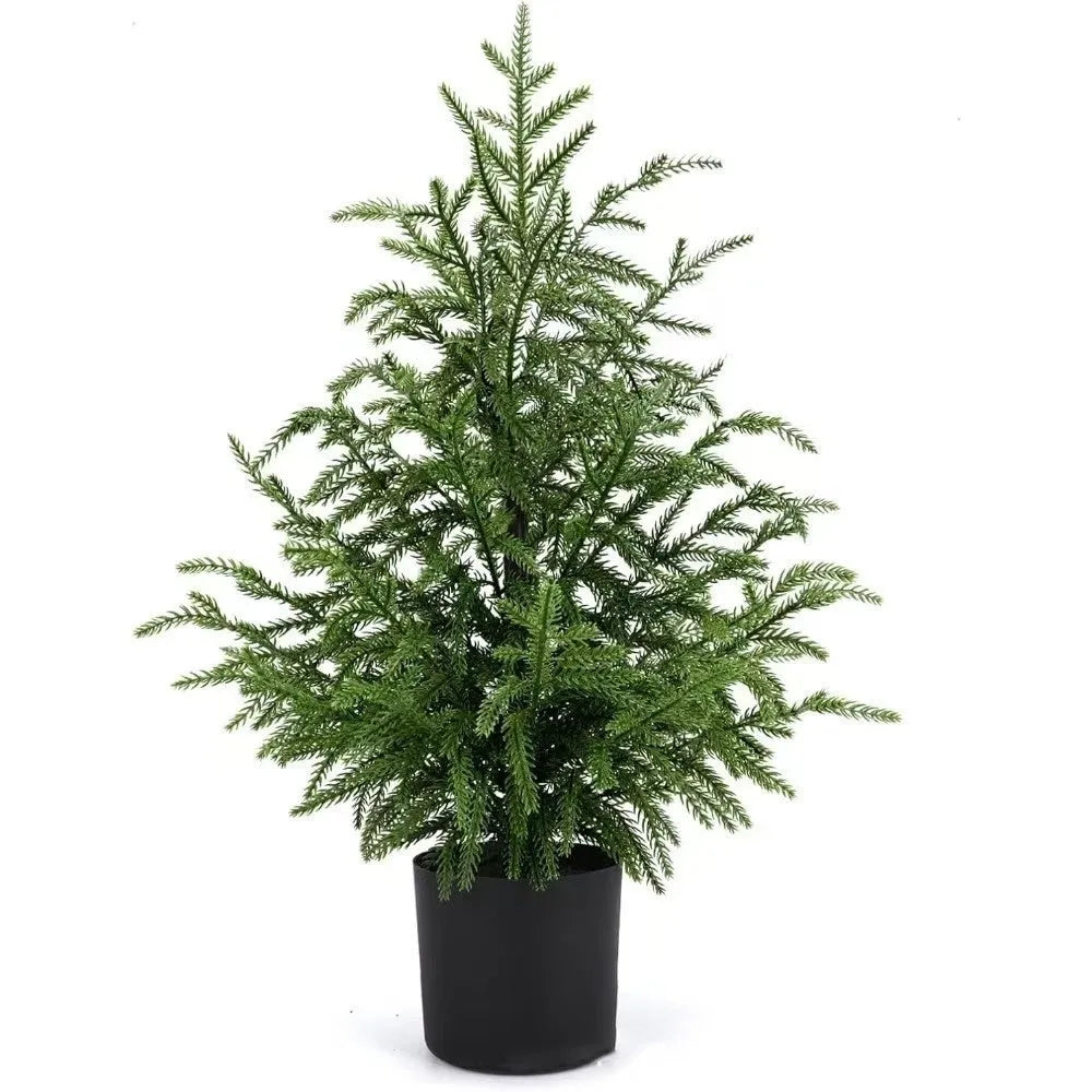 60cm Norfolk Pine Christmas tree in black flower pot with adjustable moving fork branches