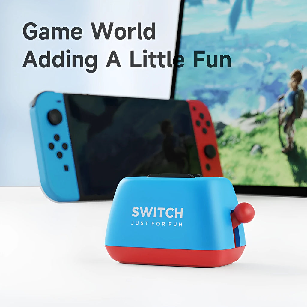 Green Switch game card storage box with silicone base on a table