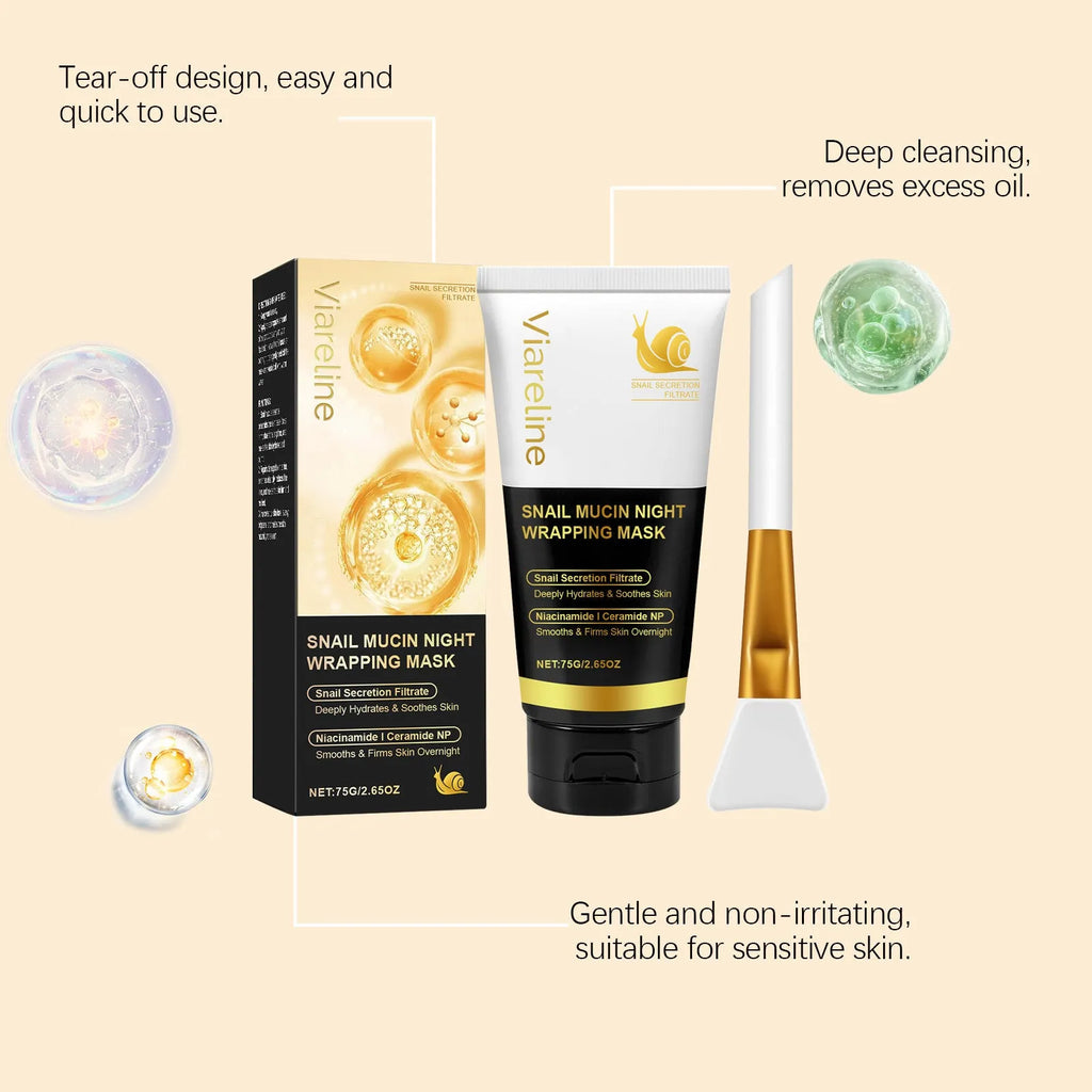 Turmeric Sleep Mask and brush set in packaging with dimensions 4.6 x 4.6 x 14.2cm