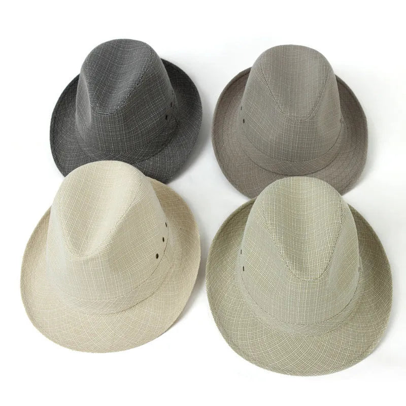 Classic brown fedora hat for men on a wooden stand, showing pinched crown and medium brim.