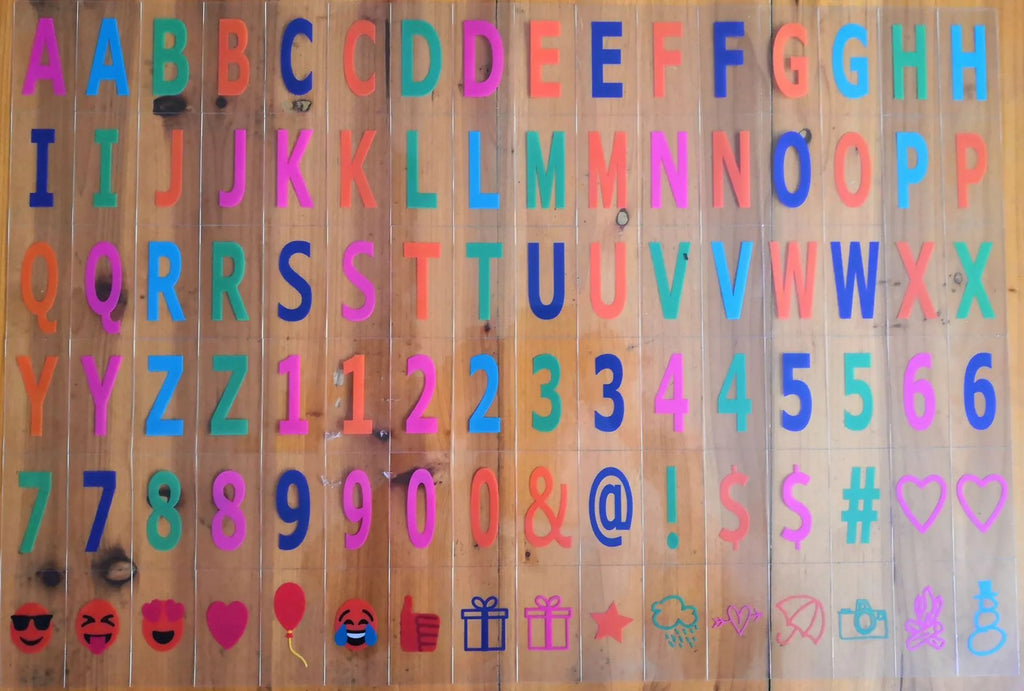 LED letter light box with PVC shell, 300x220mm size, showing custom letter arrangement for decoration