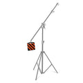 Silver stainless steel cross arm dual-purpose ceiling lamp rack fully extended