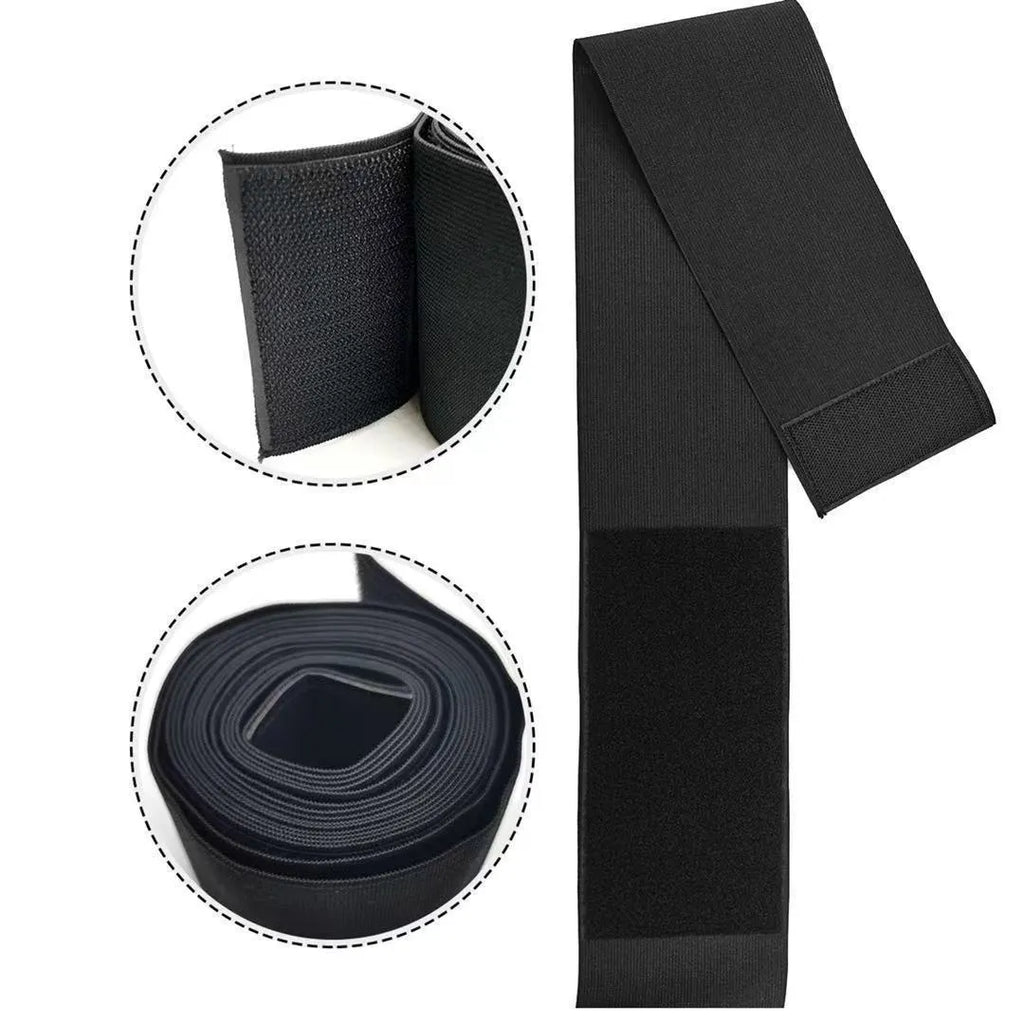 Waist training device yoga body sculpting restraint belt in black polyester