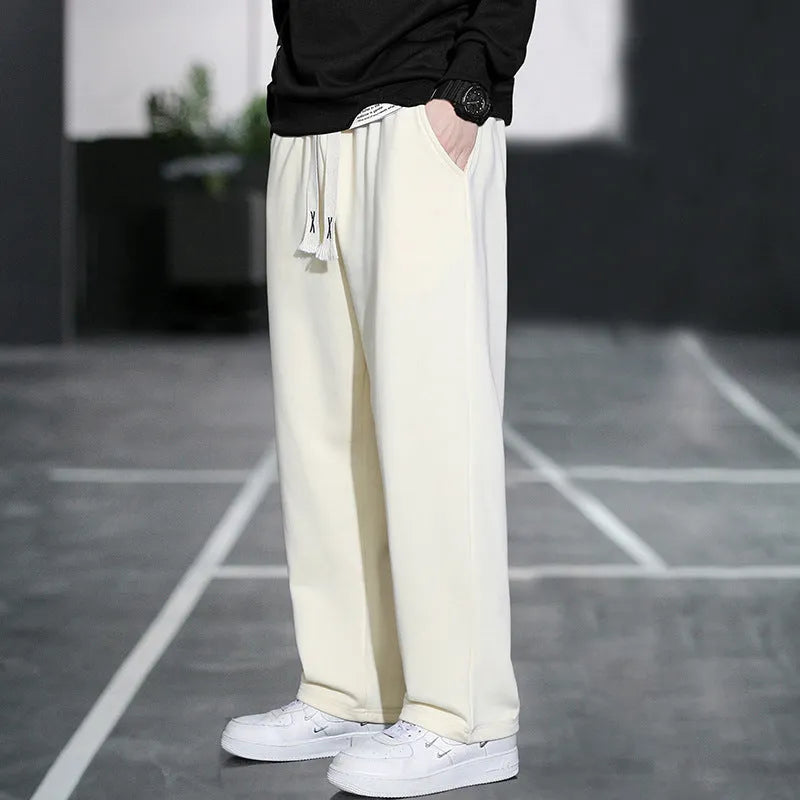 Men's bamboo fibre casual sports trousers with multiple pockets in grey colour