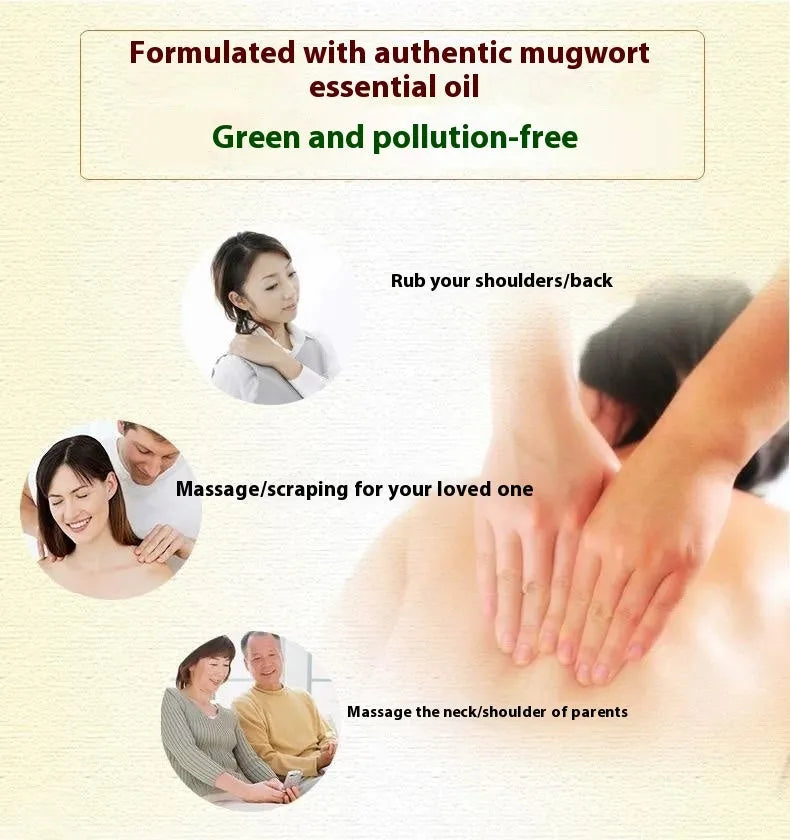 Stone moxibustion gua sha jar kit with moxa sticks, essential oil, brush and acupoint map