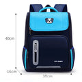 Primary school kids backpack in Green size L made from waterproof nylon with double straps and multiple zippered compartments