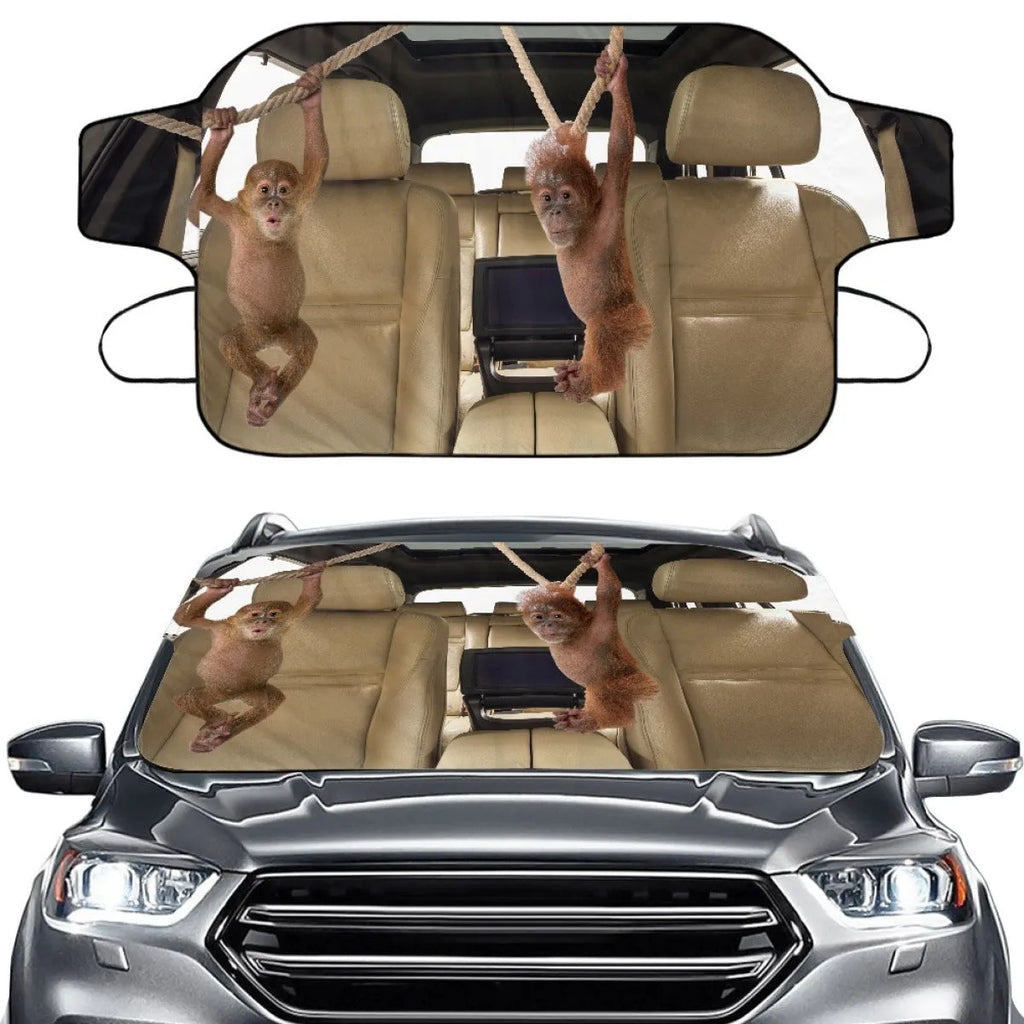 Car snow protection front gear cover in 130x70cm size with aluminum fabric and lanyard installation system