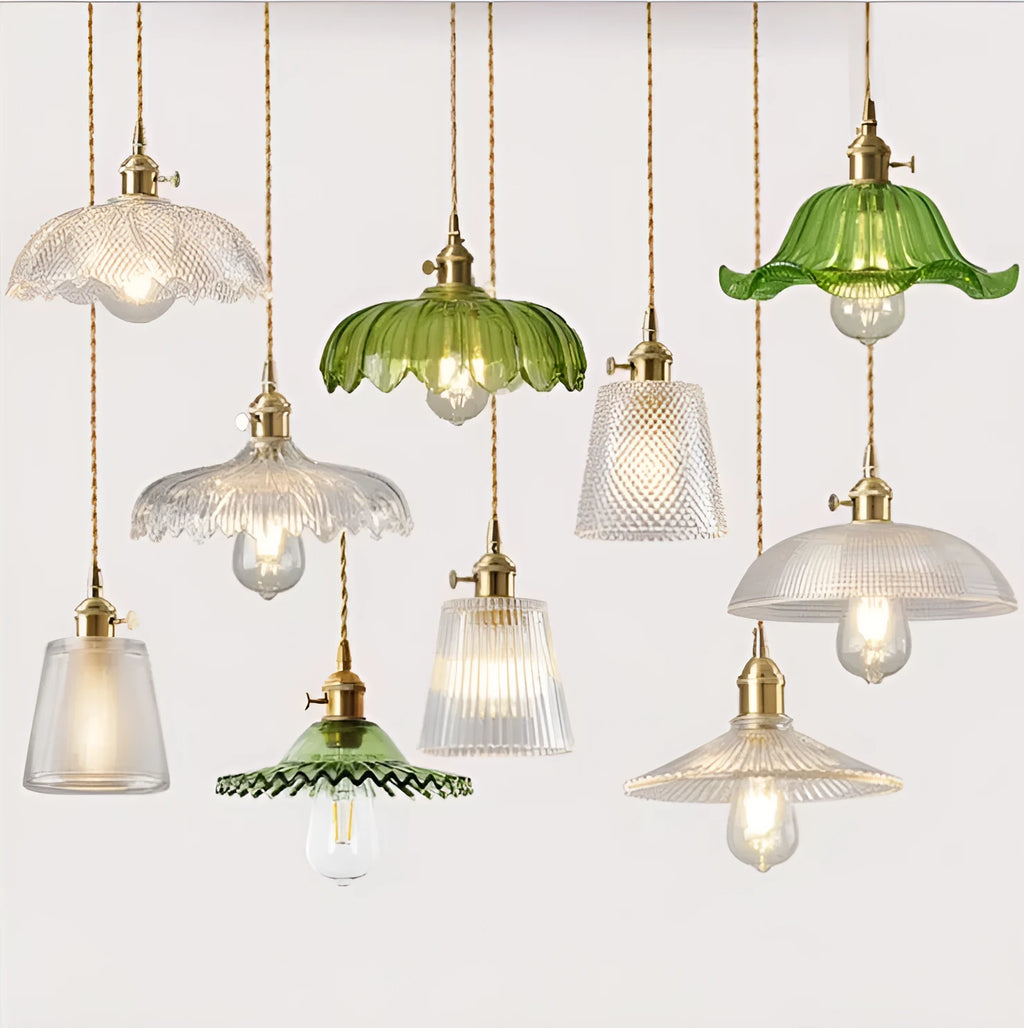 Creative brass single-head Nordic chandelier with glass bulb for living room dining room ceiling lighting