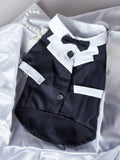 Chinese style four-legged wedding suit for dogs in polyester fabric