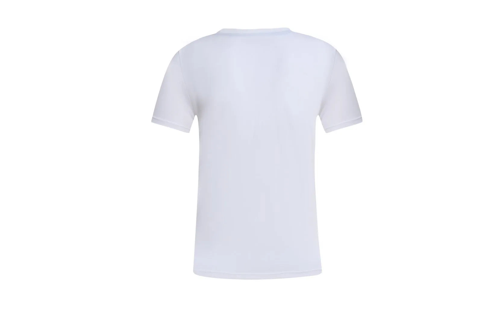 White cotton t-shirt overalls with round neck and short sleeves in loose fit