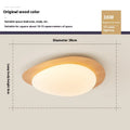 New Chinese style ceiling lamp with a wood-toned iron frame and white acrylic shade.