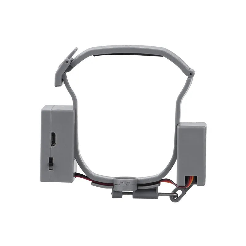 DJI Air 3 parabolic delivery device in dark grey ABS, with tripod feet and USB charging cable
