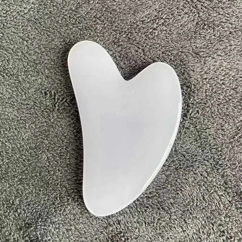 Resin beeswax heart-shaped Gu Sha facial scraping sheet for beauty salon in multiple colour options