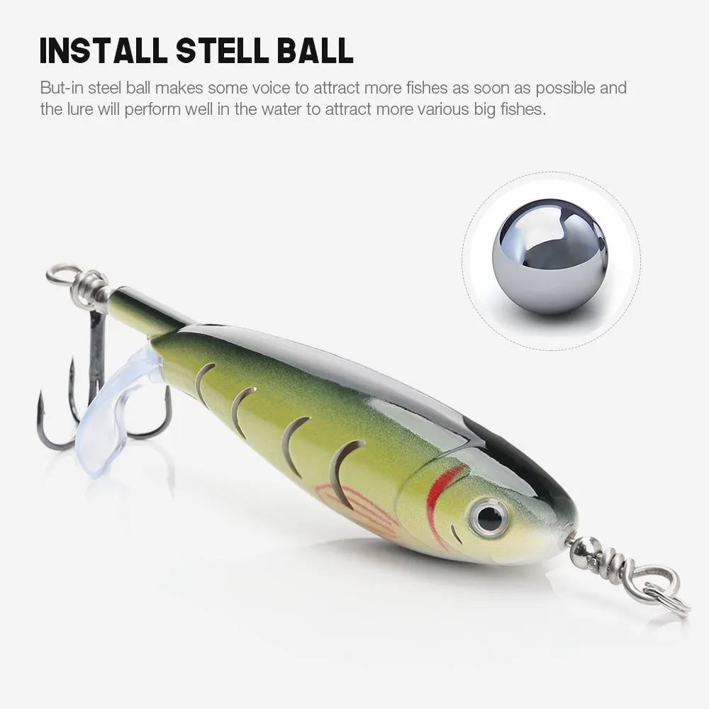 A 7.5cm long bionic soft fishing lure on a hook against a plain background.