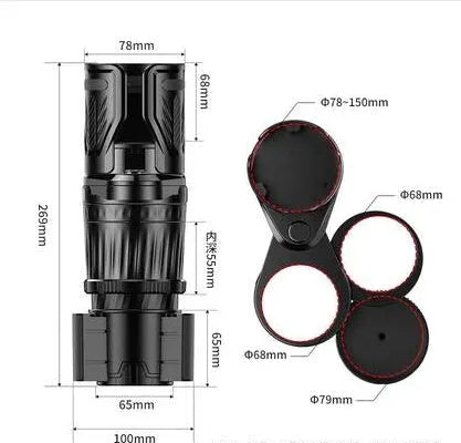 Black carbon fibre finish car cup holder with retractable adjustable base for drink bottles.