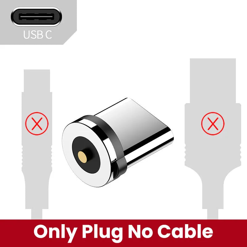 Elough 540 degree rotating magnetic charging cable 3-in-1 with seven-pin connector in grey
