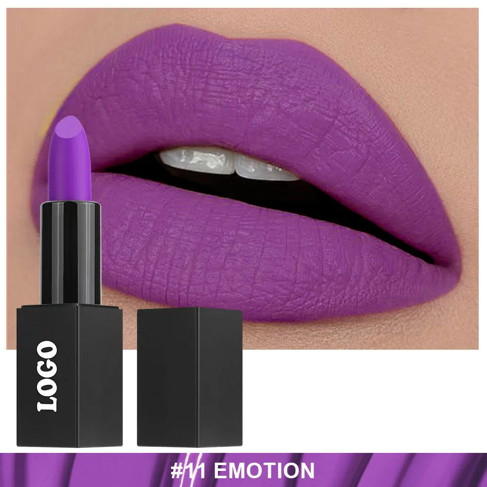 Beauty Does Not Fade matte finish lipstick in one of 24 colours with waterproof anti-discoloration formula.