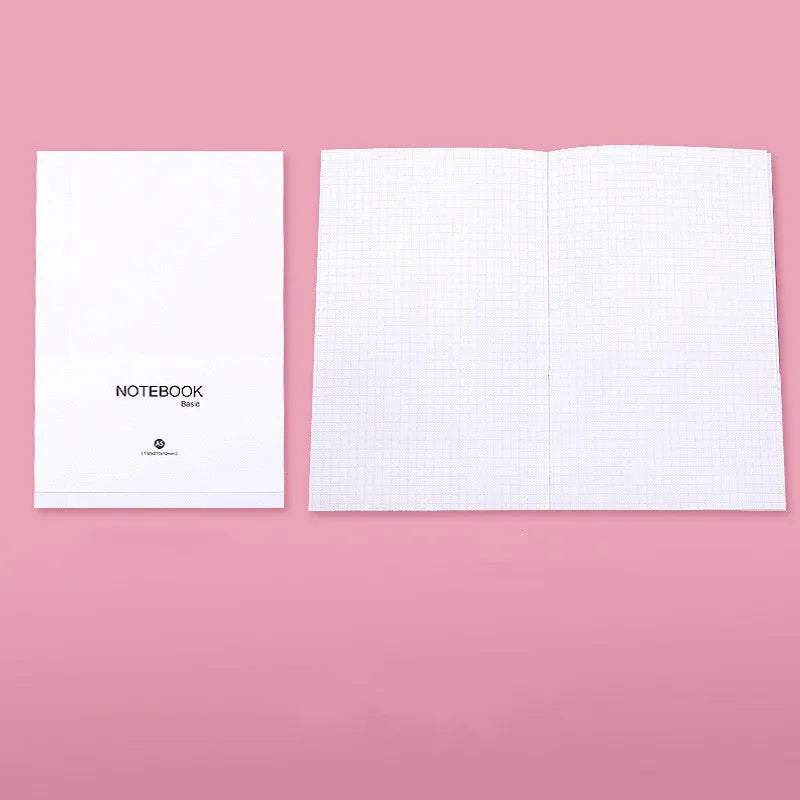 Basic manual fixed page refill diary notebook with 80 sheets, shown in Blank, Line, and Checkered page style options.