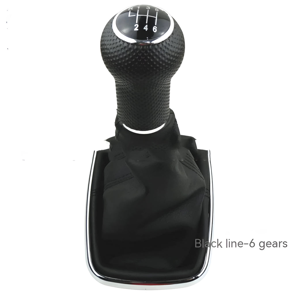 Silver and black Volkswagen Mk4 replacement gear shift knob for 6-speed manual models.